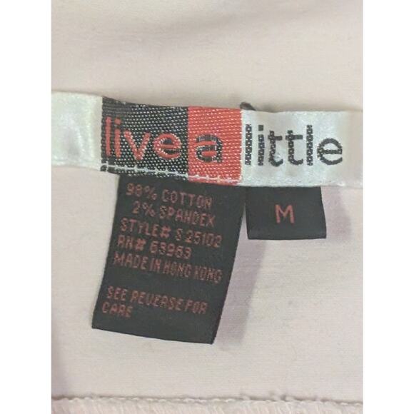 Pink Barbiecore Live A Little Cropped Jean Jacket Tailored Stretch Cotton Snap M - Picture 6 of 10